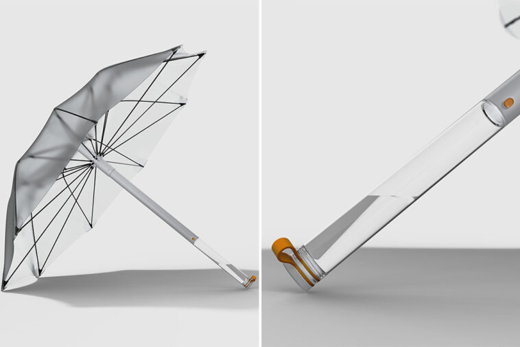 Nonagon Umbrella | Paraguas que purifica y almacena agua de lluvia