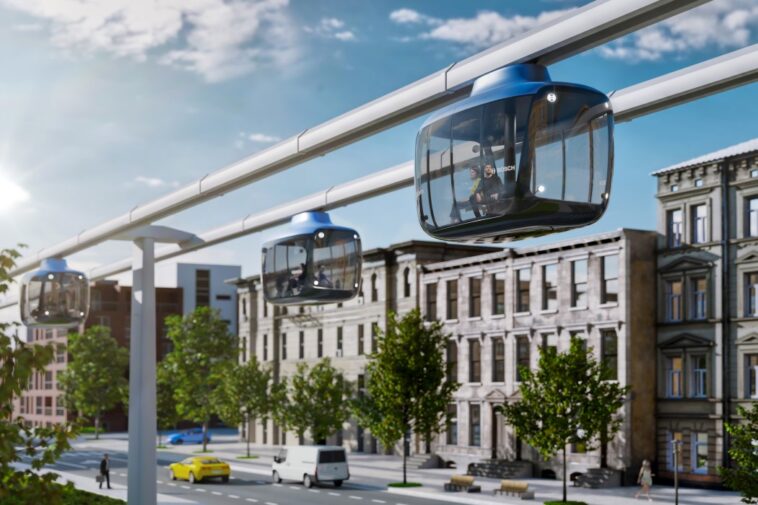 El sistema conceptual de teleférico que te hará reconsiderar el transporte urbano