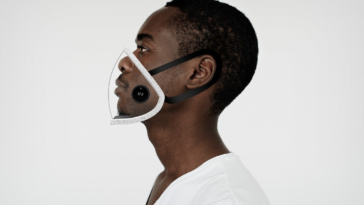 "La máscara social" Una máscara que escanea el aire en busca de gérmenes