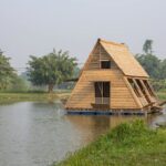 Casa flotante de bambú para luchar contra el cambio climático
