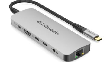 "HUB USB-C 10-en-1 Gen 2 con HDMI 4K y Ethernet - EZQuest"