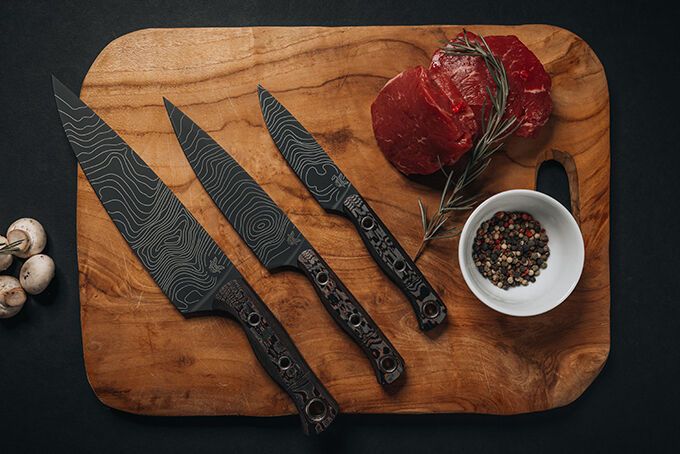 Juego de cuchillos Benchmade Camo Copper Fatcarbon Edition