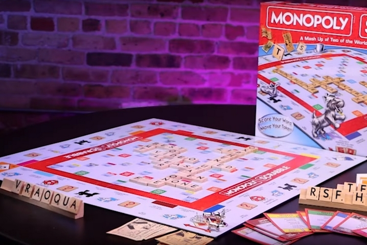 Monopoly Scrabble: Juego de mesa combinado en uno